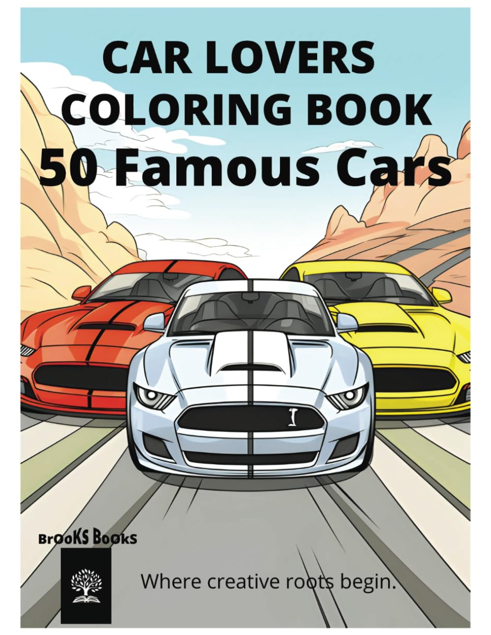 Car Lovers Coloring Book: 50 Famous Cars