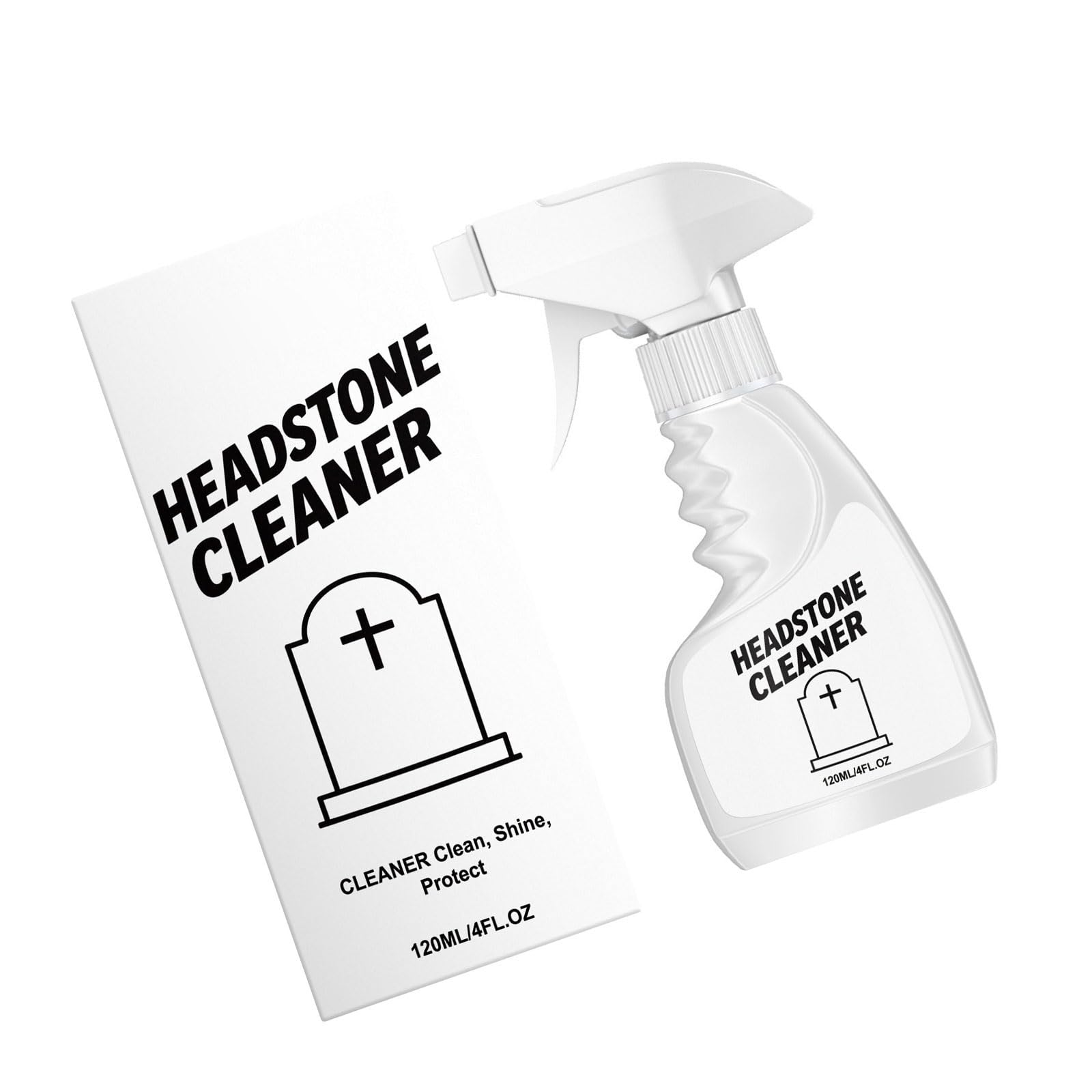 Stone Monument Care Liquid 120ml Cleaner for Grave Markers, Marble Memorials, Engravings, Carvings and Respectful Cemetery Upkeep Needs Grave Marker Care Monument Cemetery Stone Memorial Cleaner Wash