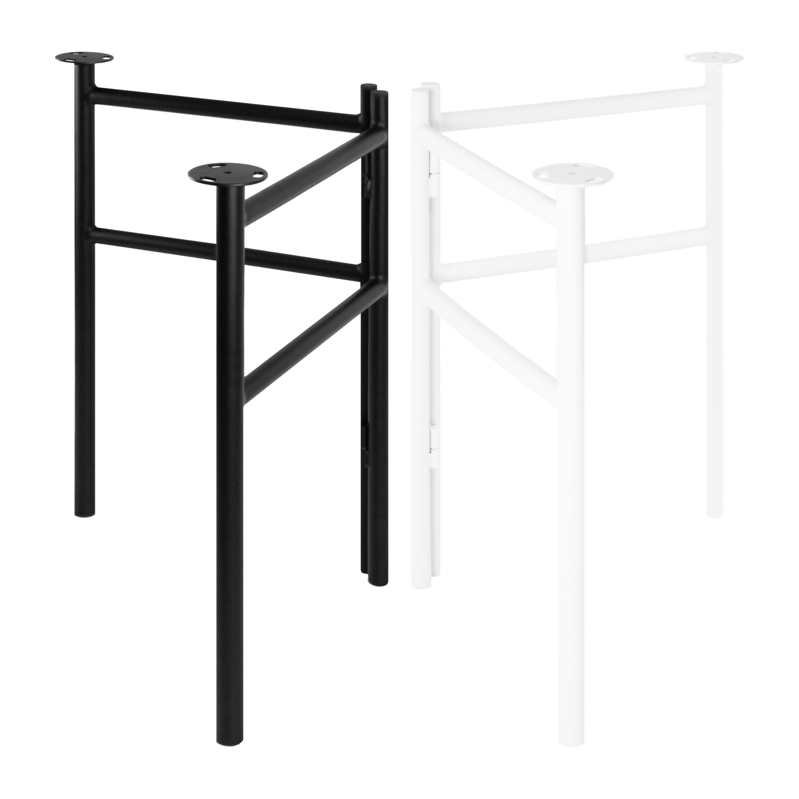 Natural Goods Berlin 2X Tischgestell FOLD - Schwerlast Tischbeine Metall Schwarz - Klappböcke DIY Tischfüße 800 x 720 mm - Schreibtischbeine Tischkufen Stabil - Outdoor Unterstellböcke Wetterfest