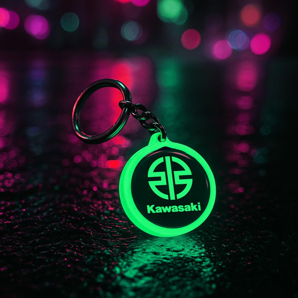 Mi Glow Store | Glow in the Dark Keychain | Bike Logo