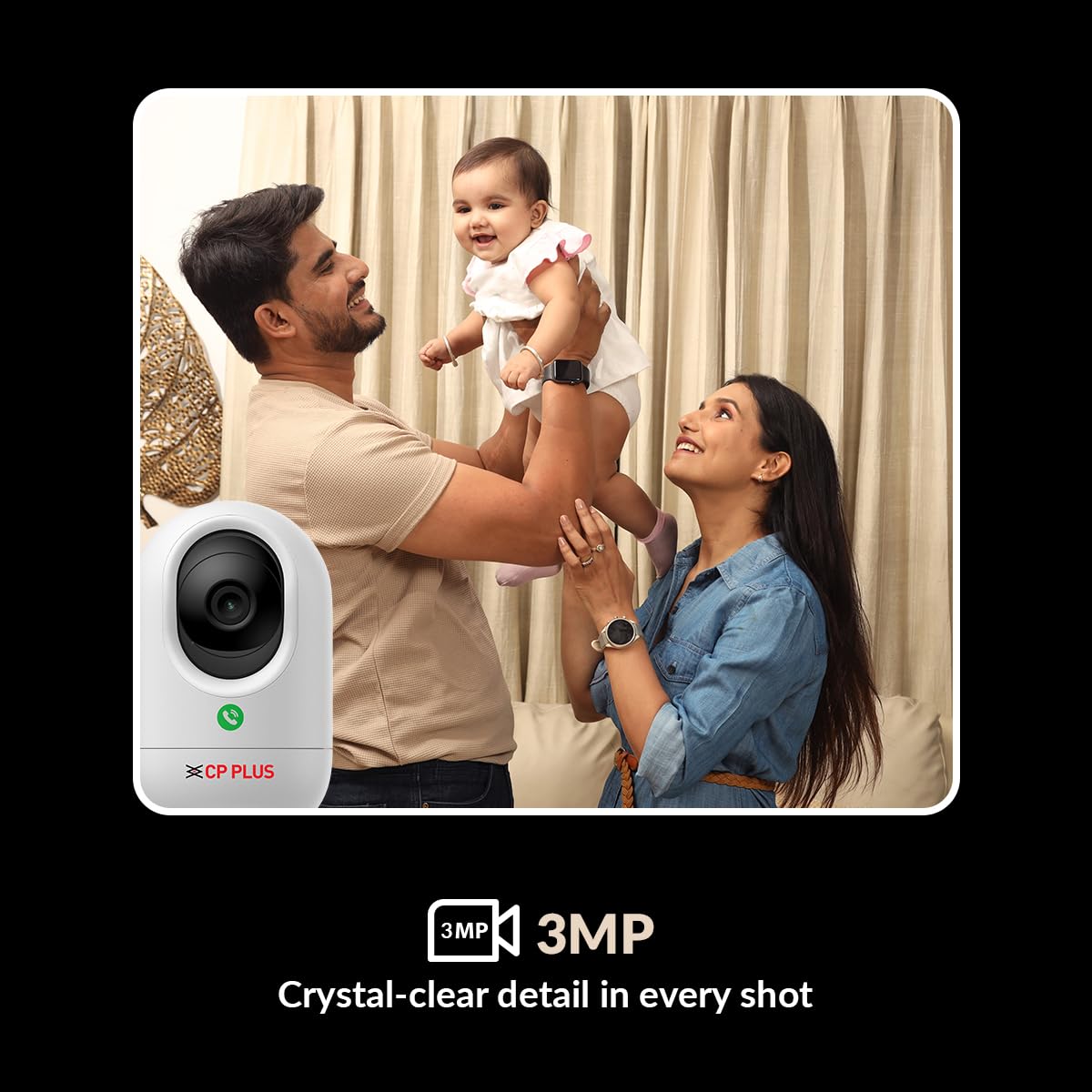 CP PLUS 3MP Wi-Fi Security Camera - 360° & Two-Way Audio -3