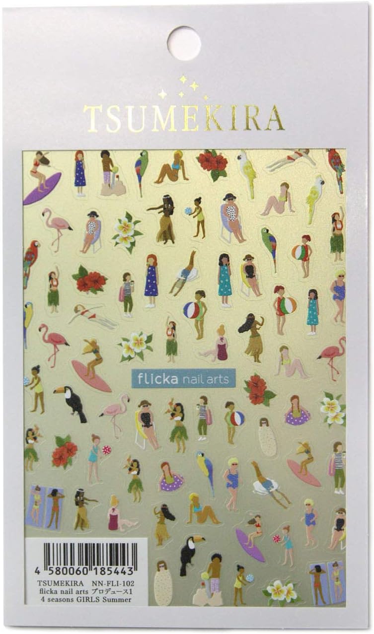 TSUMEKIRA flicka nail arts Produce 1 Four seasons GIRLS Summer nail stickers gel art nail art design japan Product