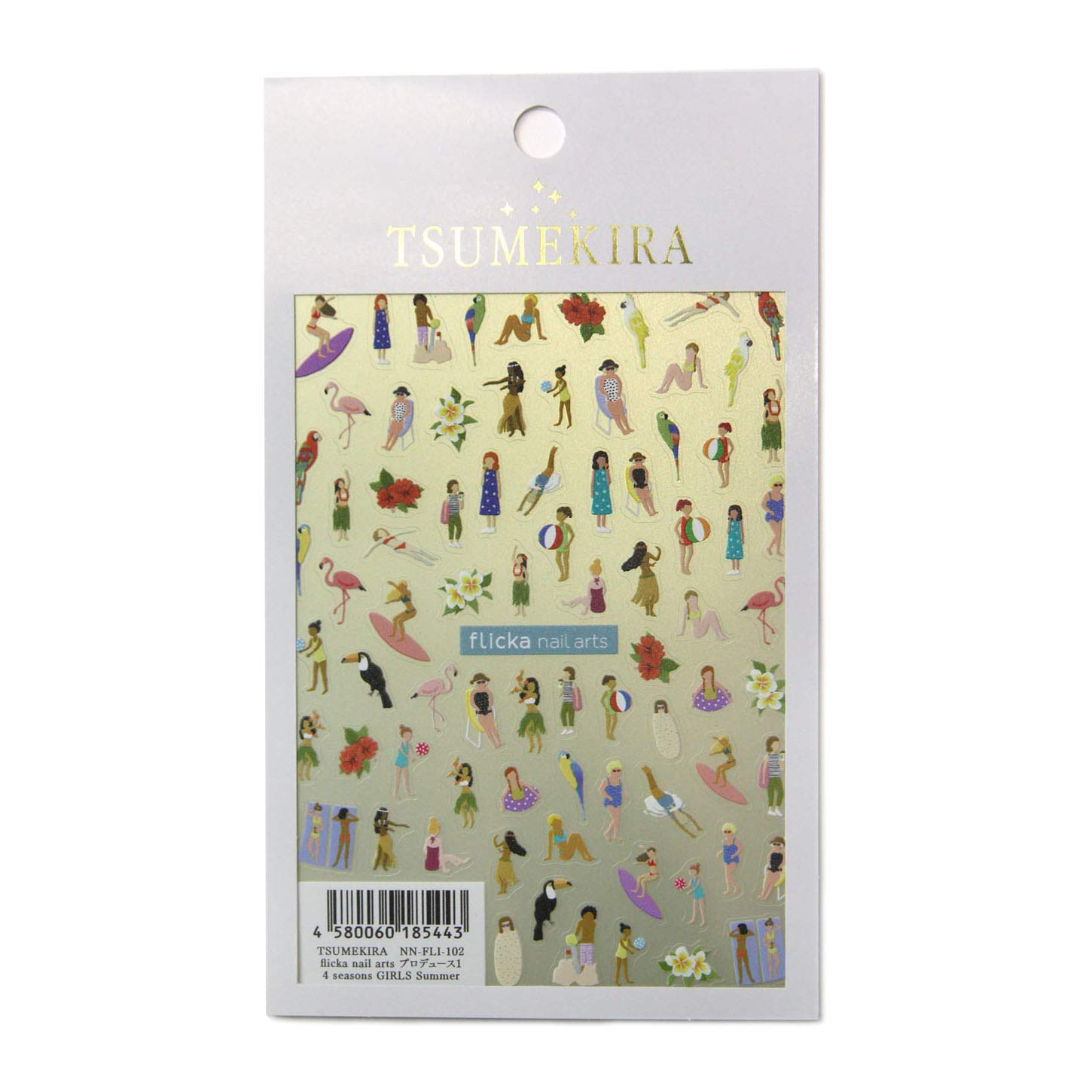 TSUMEKIRA flicka nail arts Produce 1 Four seasons GIRLS Summer nail stickers gel art nail art design japan Product