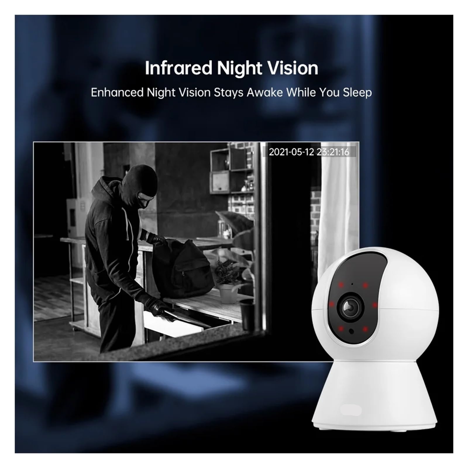 Mini telecamera di sicurezza interna WiFi 4K da 8 MP