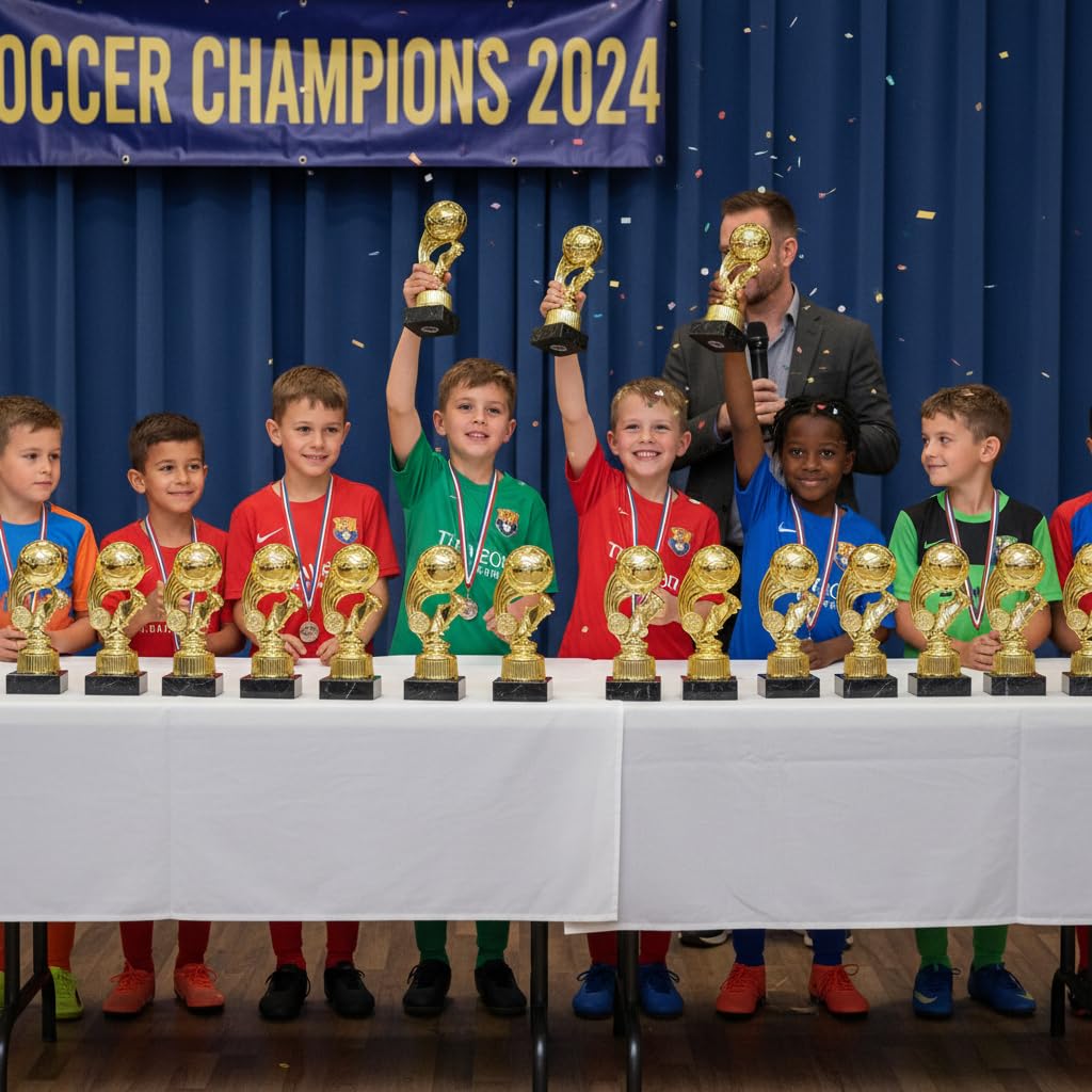 Generico Trofeo Calcio Personalizzabile – Coppa Sportiva in ABS – Premio Allenatore, Capitano o Miglior Giocatore – Coppe e Trofei