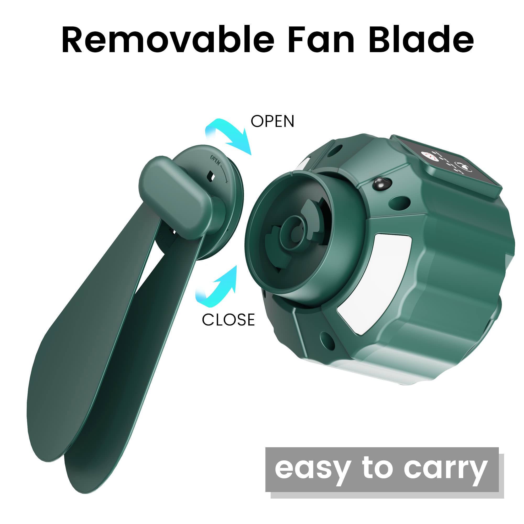 Ventilador portátil de camping al aire libre recargable – Ventilador USB de 10400 mAh con luz LED y control remoto, para tienda, techo, viajes (temporizador, 3 velocidades y niveles de luz)