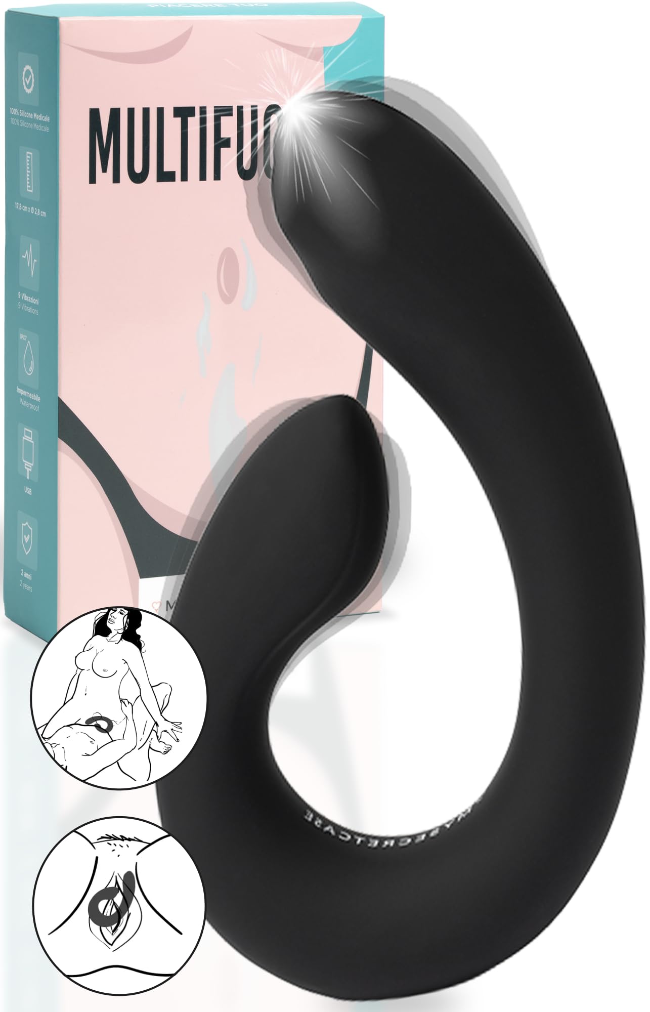 MySecretCase Dildo Vibrator & Paar Vibrator, 9 Modi Vibration für Frauen, Vibratorensets für Männer, Vibratoren Mit Klitorisstimulation Vibratorensets für Frauen Klitoris, Prostata Stimulation Männer