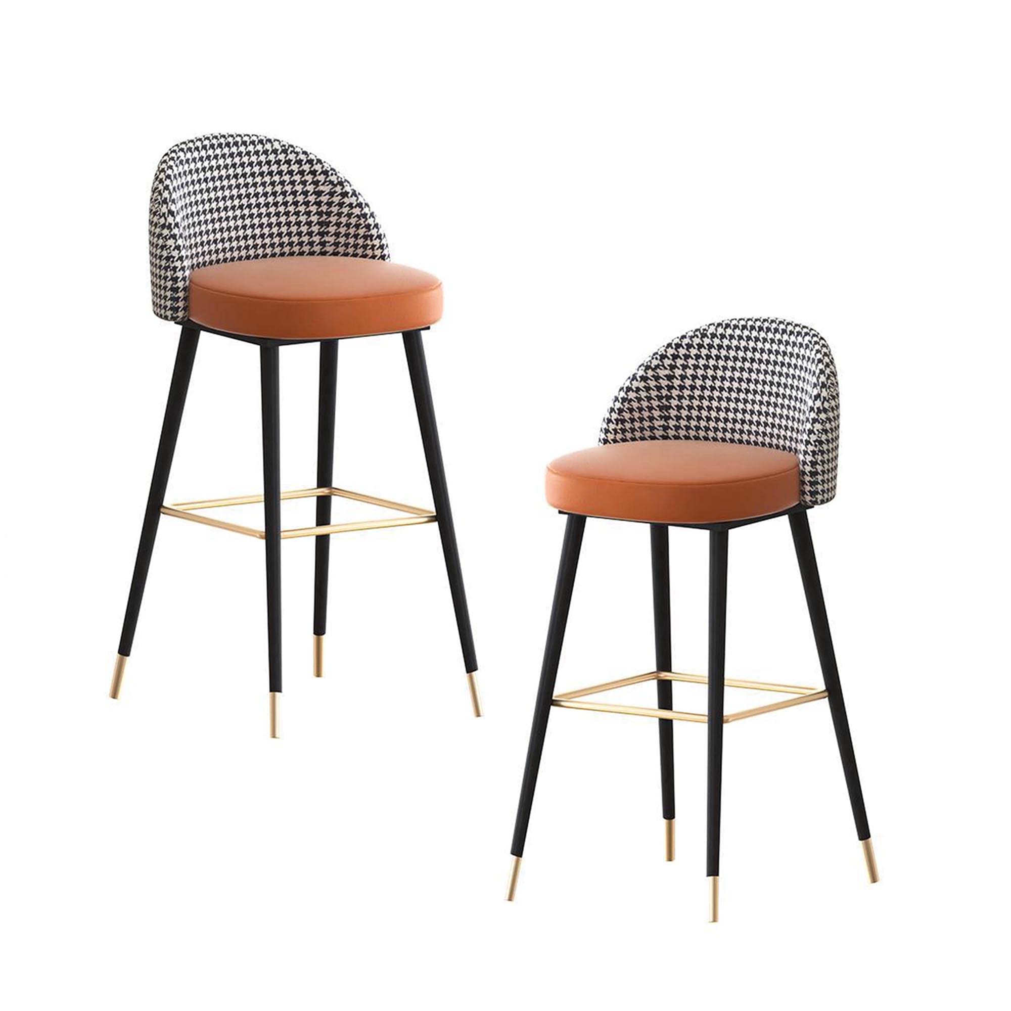 Kitchen Bar Stools, Barstools Set of 2, Modern Counter Height Bar Stools with Back and Footrest for Kitchen Home Restaurants Indoor Outdoor