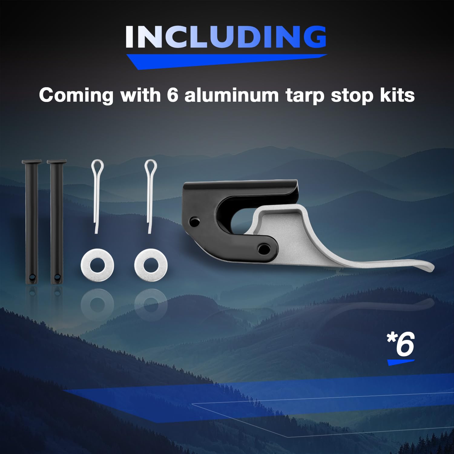 6 PCS Cast Aluminum Tarp Stops – Easy-On Truck Tarpaulin Clips, Replace #1705775 & 1703604 - View #10