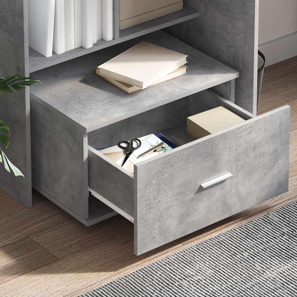 Szafka z szufladami 55 x 45 x 31 cm Szara betonowa
