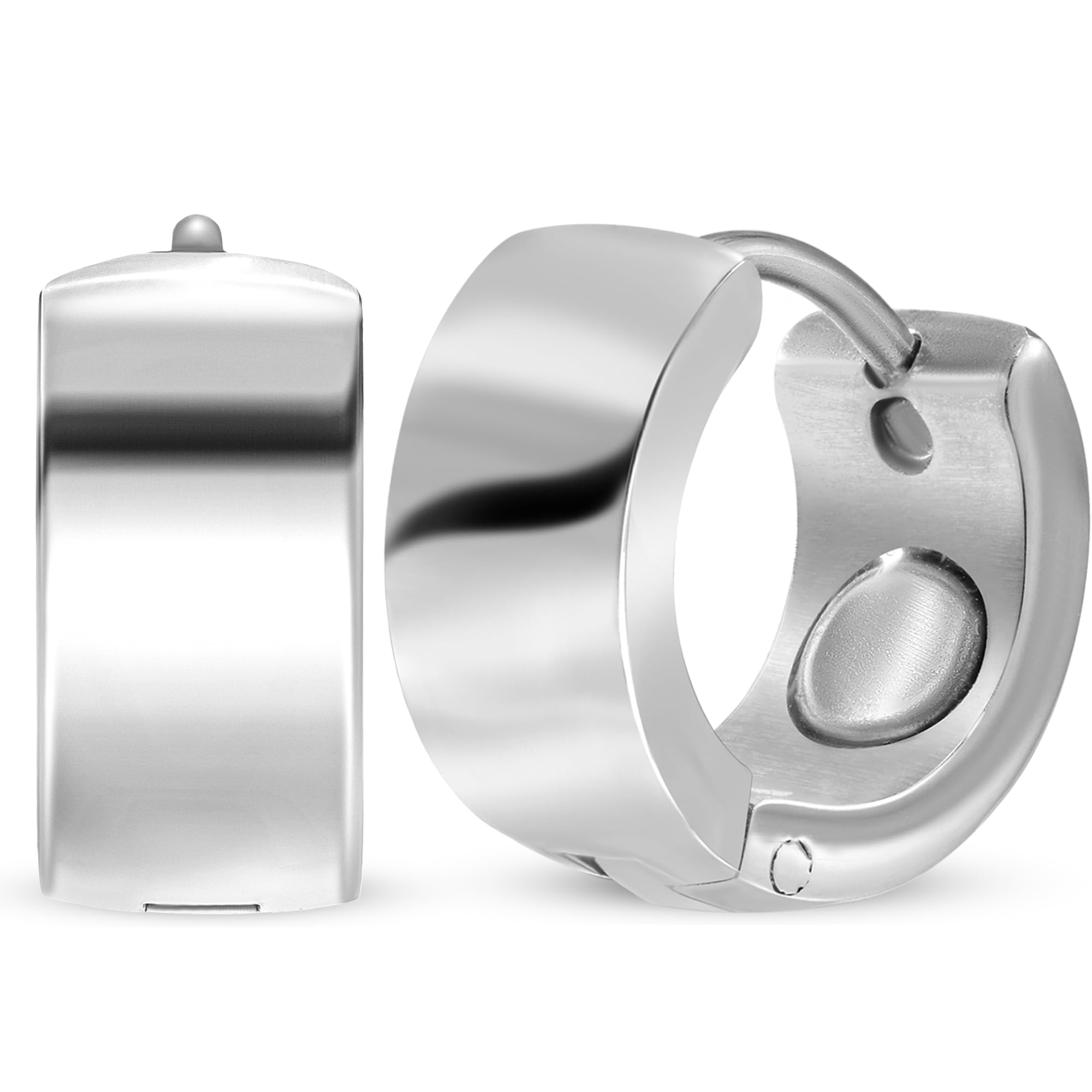 MagnetRX Magnetic Earrings for Women – Premium Magnetotherapy Lymphatic Earring Polished Stainless Steel – Womens Lymphvity Magnetic Therapy Acupressure Earrings (Silver)