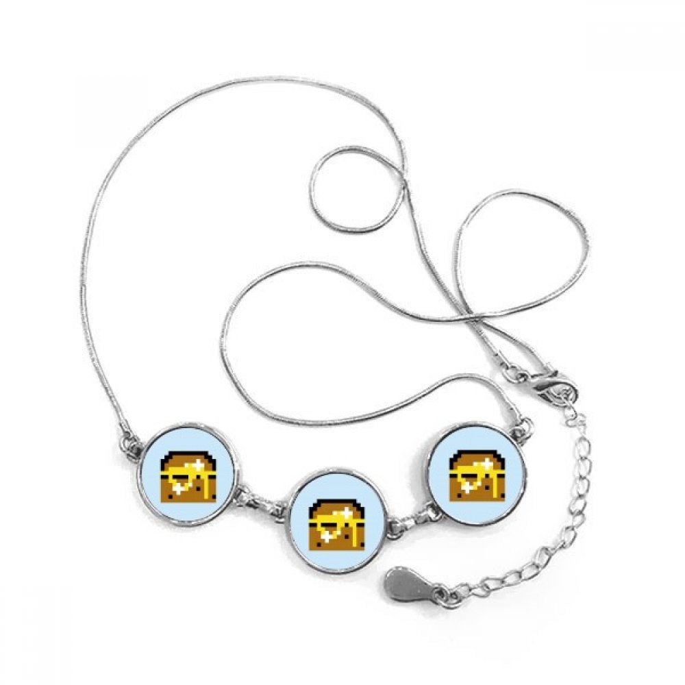 Collier pendentif Summer Sail Box pixel rond chaîne bijou décoration - 3