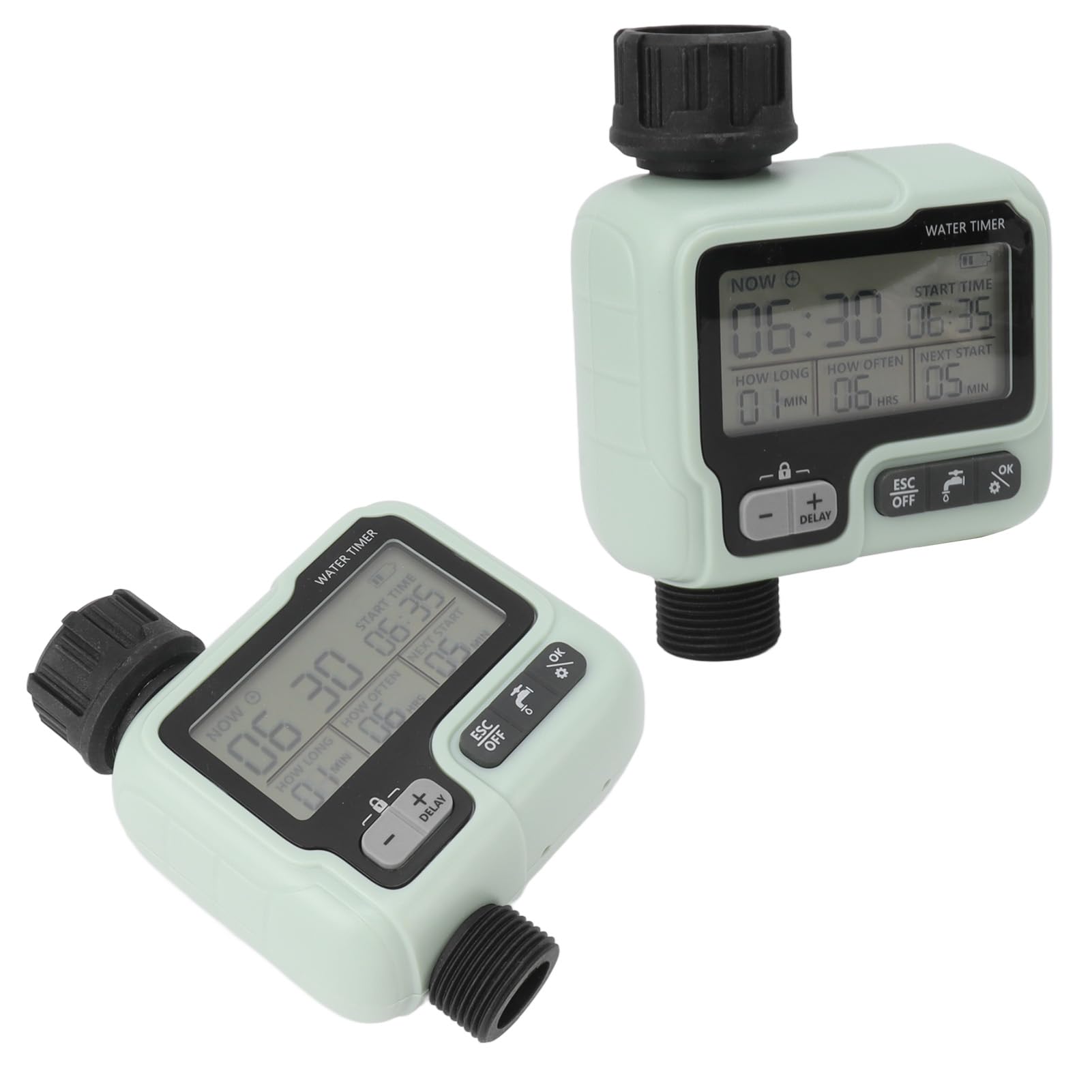 CHICIRIS Temporizzatore per Irrigatore, Controller Programmabile per Irrigazione Automatica con Ritardo Manuale per L'irrigazione del Prato da Giardino Esterno