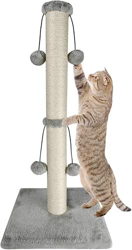 Dimaka 29'' Cat Scratching Post, Natural Sisal Rope Scratcher Post,
