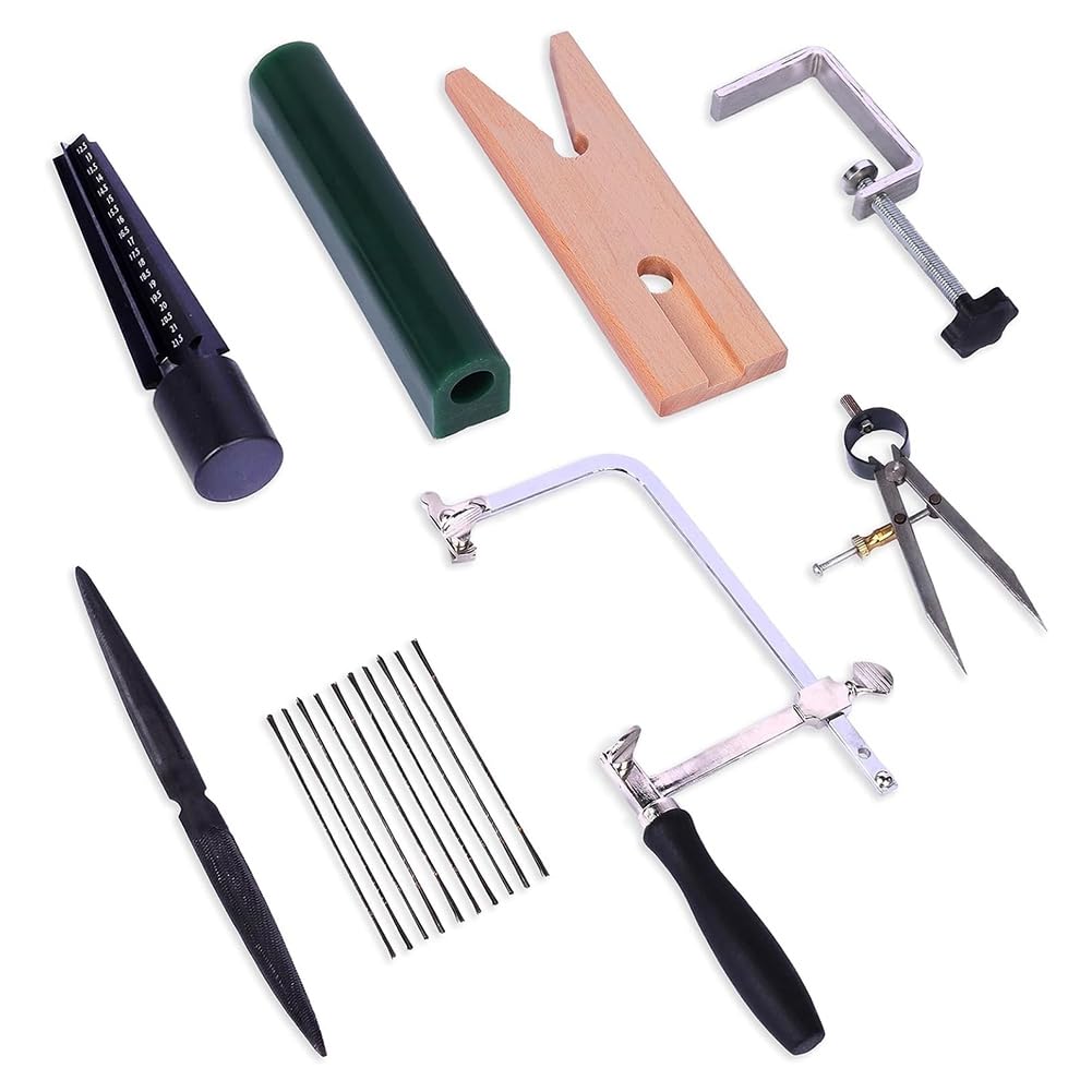 Lame de scie et pince pour kit de fabrication de cire avec pied à coulisse et gabarit anneau