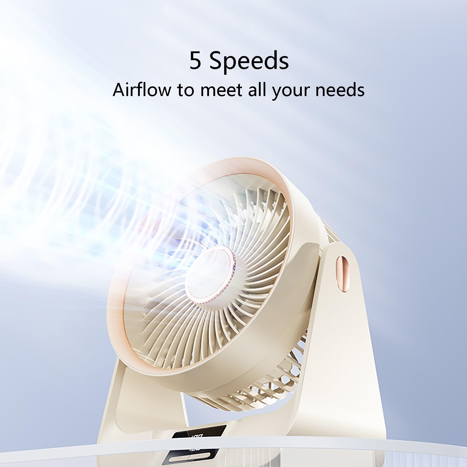 Ventilateur de bureau portable, Ventilateur de bureau oscillant en plastique