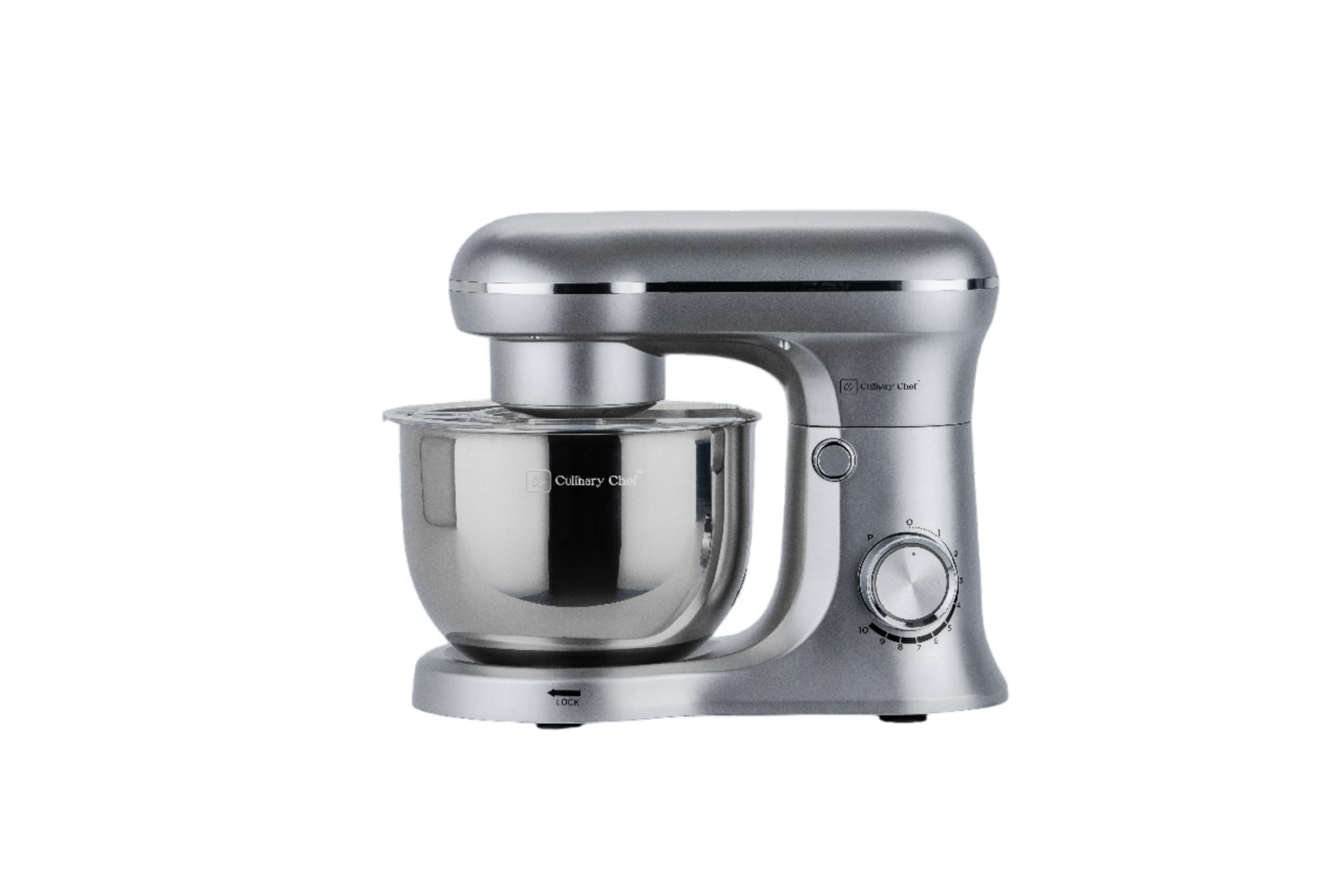 4.5L Retro Stand Mixer (Silver), 4.75 quart