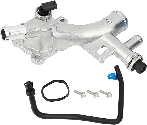 Salidas de carcasa de refrigerante de aluminio del motor con mangueras (2 unidades). Apto para Chevy Cruze, Sonic, Trax y Buick Encore 1.4L.