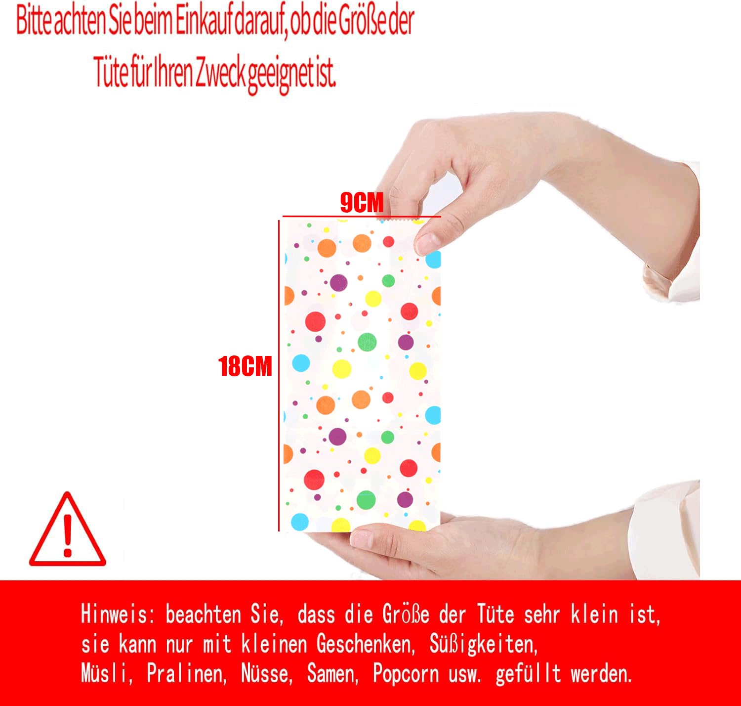 50 Sacchetti Regalo Per Compleanni - Multicolore Per Bambini, Natale E Matrimoni | 25,5x16,5 Cm - Foto 10