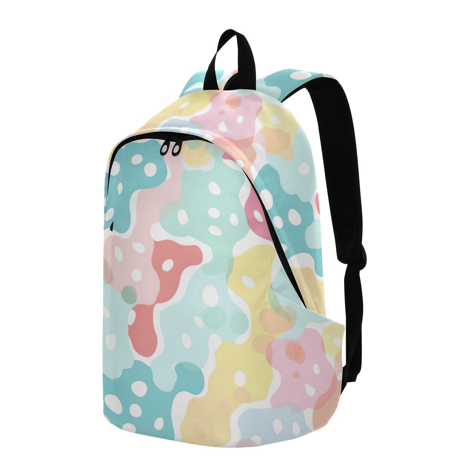 MCHIVER Travel Backpack Rainbow Leopard Modern Casual Daypack Backpacks Lightweight Carry on Bag Water Resistant Hiking Backpack for Women Men