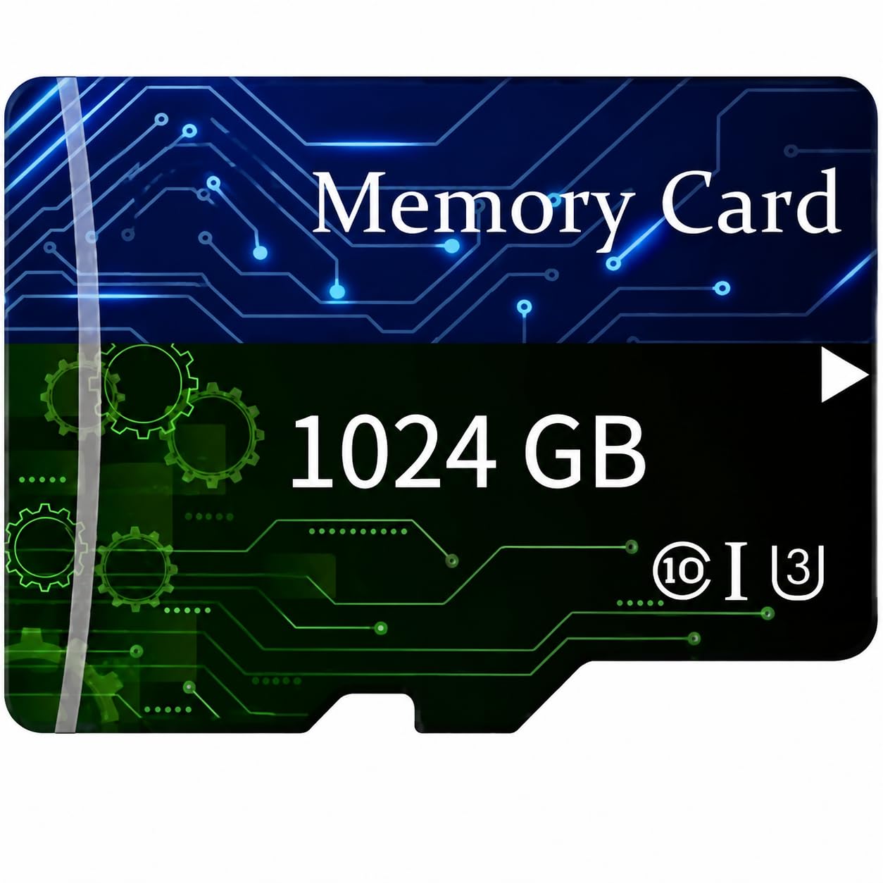 Photo 1 of 1TBTF SD Card with Adapter, High Speed Memory Card, UHS-I C10 A1 Memory TF Card for Mobile Phone/Camera/Car Audio/Game Console/Tablet