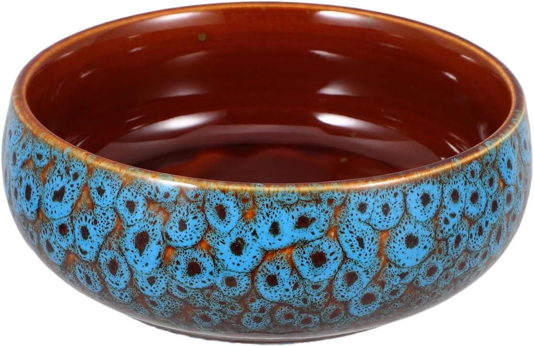 Ceramic Lotus Bowl Planter No Drainage Hydroponic Water Lily Pot for Indoor Aquatic Plants Succulents and Decorative Home Garden