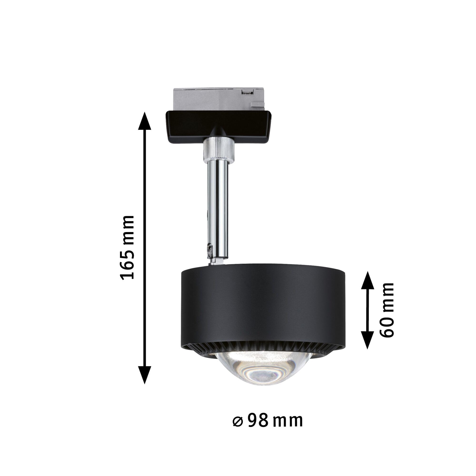 Paulmann Spot LED sur rail URail Aldan 9W - 4000K - Dimmable - Noir