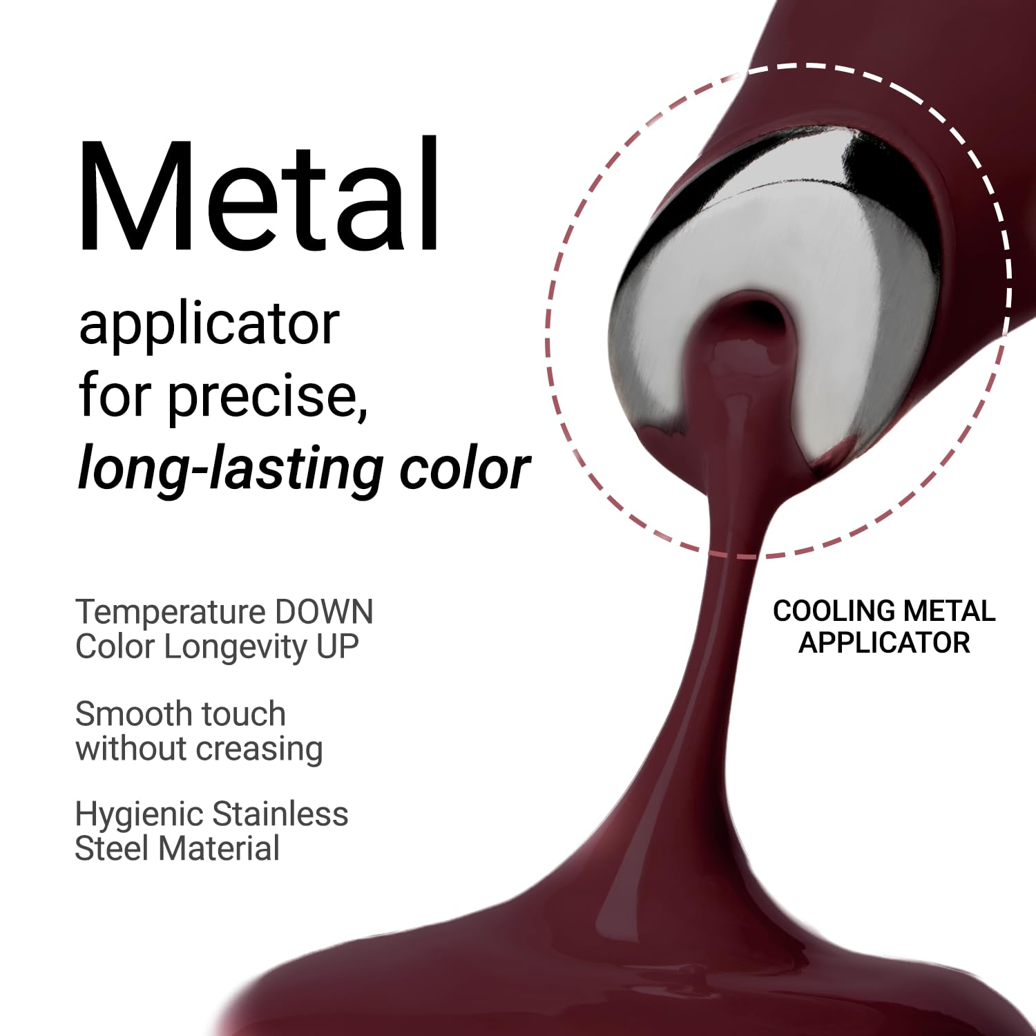 JUNG SAEM MOOL LIP-PRESSION Metal Serum Gloss | Hydrating Tinted Lip Balm with a Hygiene Precision Metal Applicator & Serum Infused Ingredients, Korean Lip Plumper Gloss (Boba Noir) - Image 4