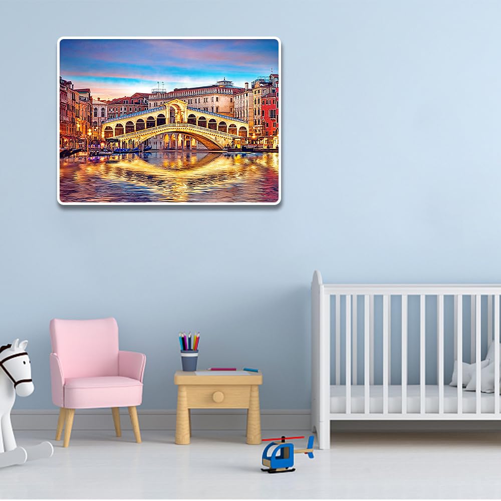 DCIDBEI Diamond Painting 5D Paesaggio Germania 50x40cm: Quadro Con Castello, Puzzle Di Strass Per Adulti E Bambini, Kit Completo