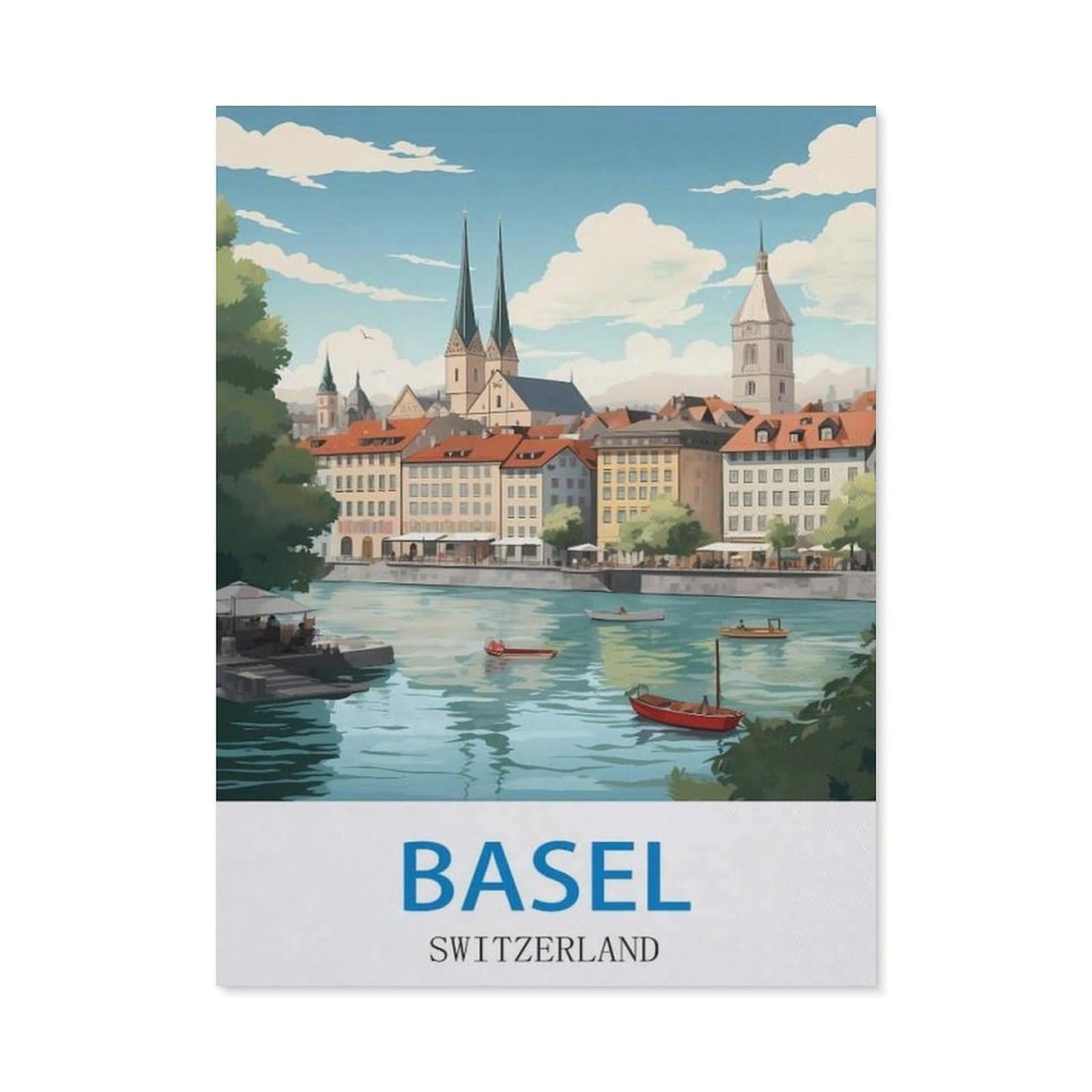 BEAYODKP 5D DIY Diamond Painting，Basel Switzerland（50x60cm）