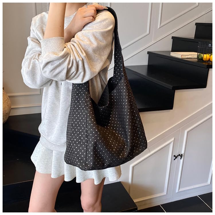 Leopard Print Bag for Women Trendy Tote Slouchy Purses Vintage Hobo Handbag Large Capacity Work Commute Canvas Shoulder Bag4