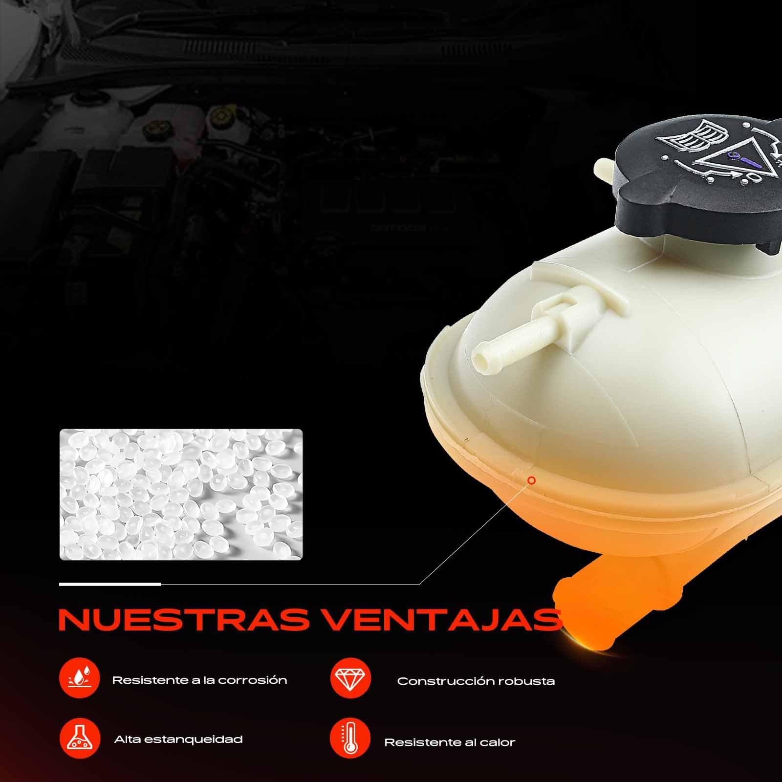 Frankberg Depósito de compensación Refrigerante Compatible con Berlingo/Berlingo First MPV GFK GJK MF 2.0 HDi 90 Partner Combispace 5 G 1.9 D Berlingo/Berlingo First MPV GFK GJK MF 1.9 D 96201442