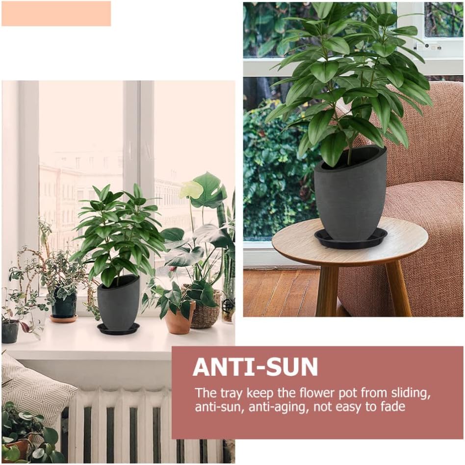 Square Serving Tray 25 PCS Plant Saucers 9 inch Planter Pot Drip Tray Thicker Plastic Flower Pot Saucers for Indoor Outdoor Round Potted Plants Black Indoor Planters