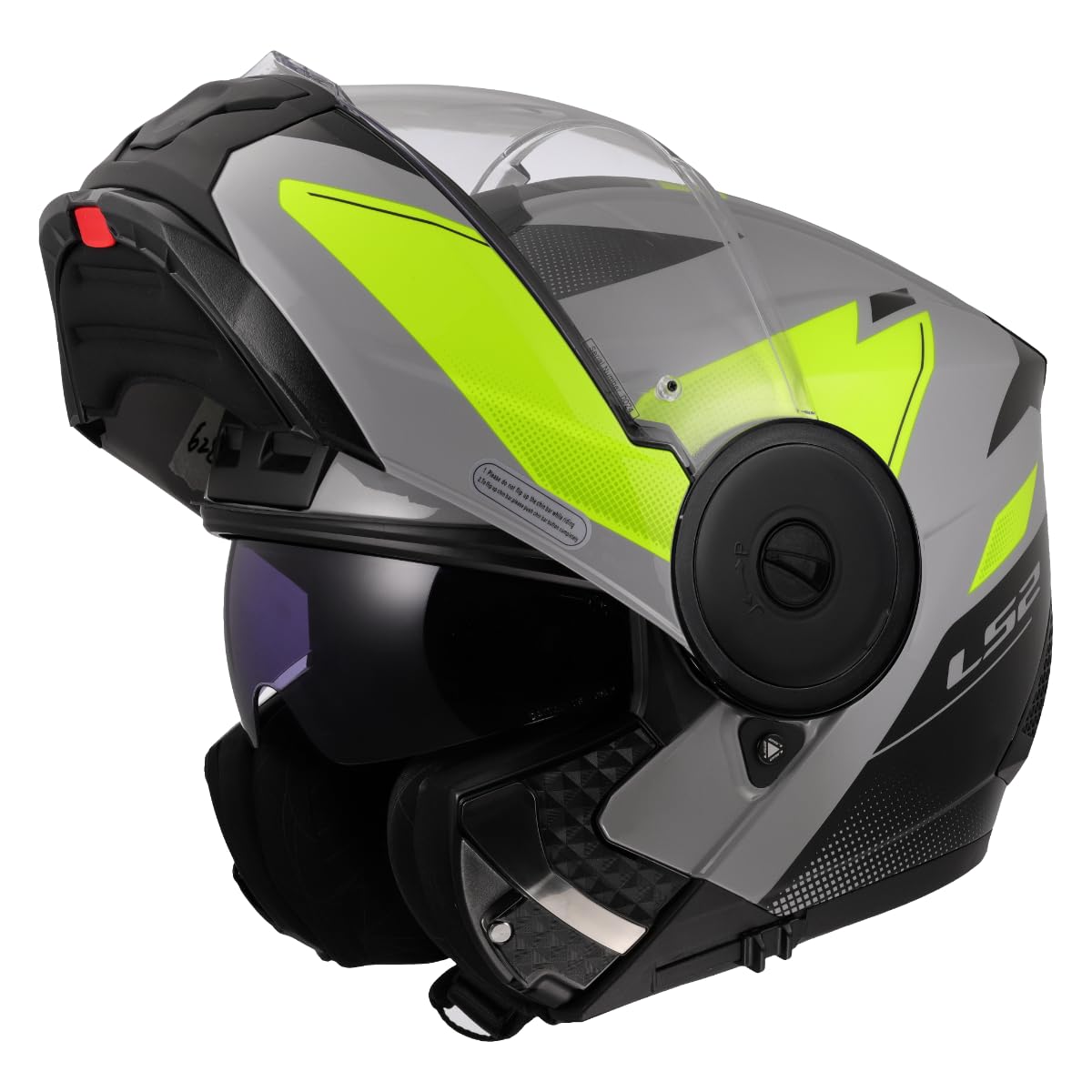 LS2, Casco Moto Modular SCOPE II DURIA Grey H-V Yellow, XS
