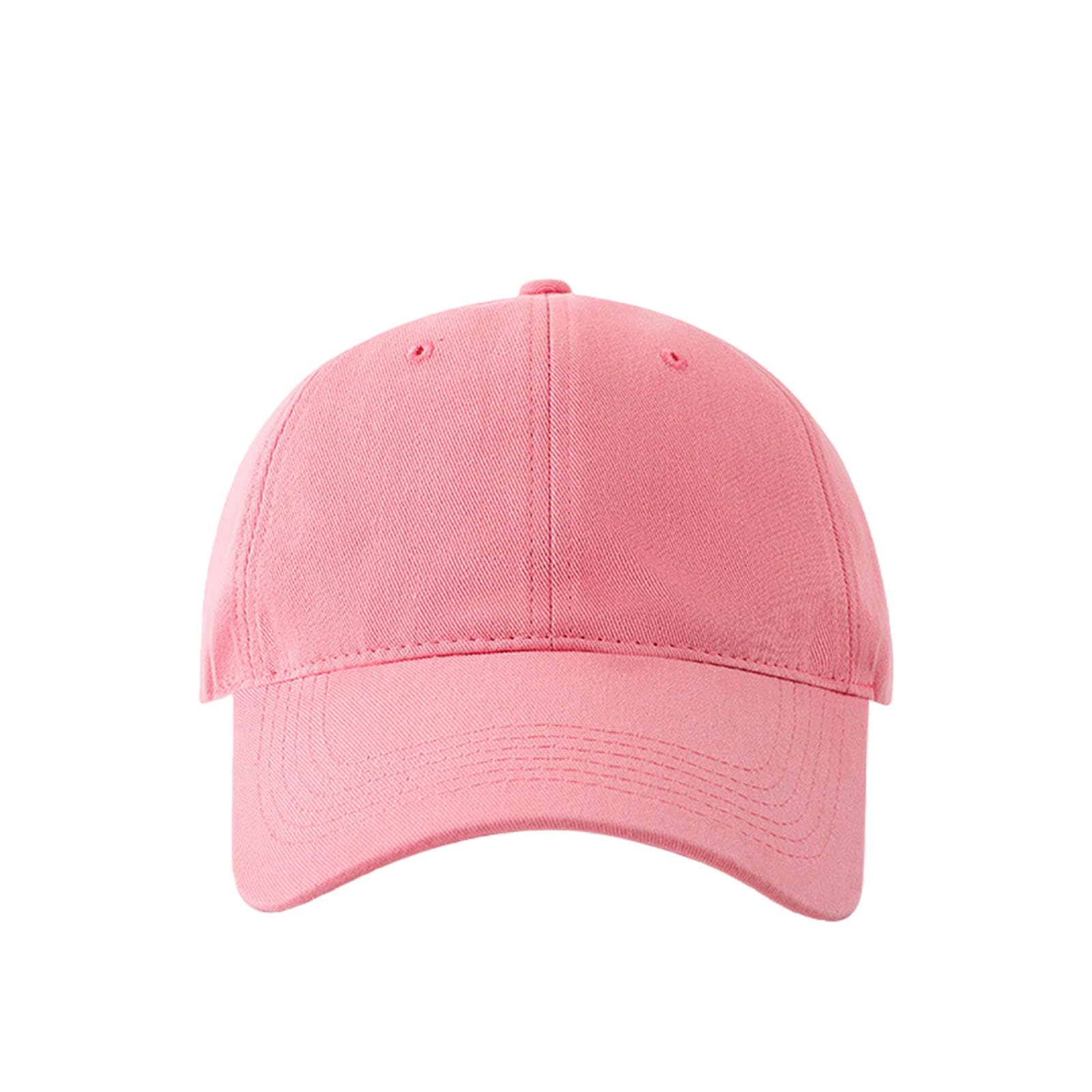 Gyios Baseball Cap Plain Snapback For Men - Classic Adjustable Sport Casual Sun Visor Hat-pink-60–65cm,