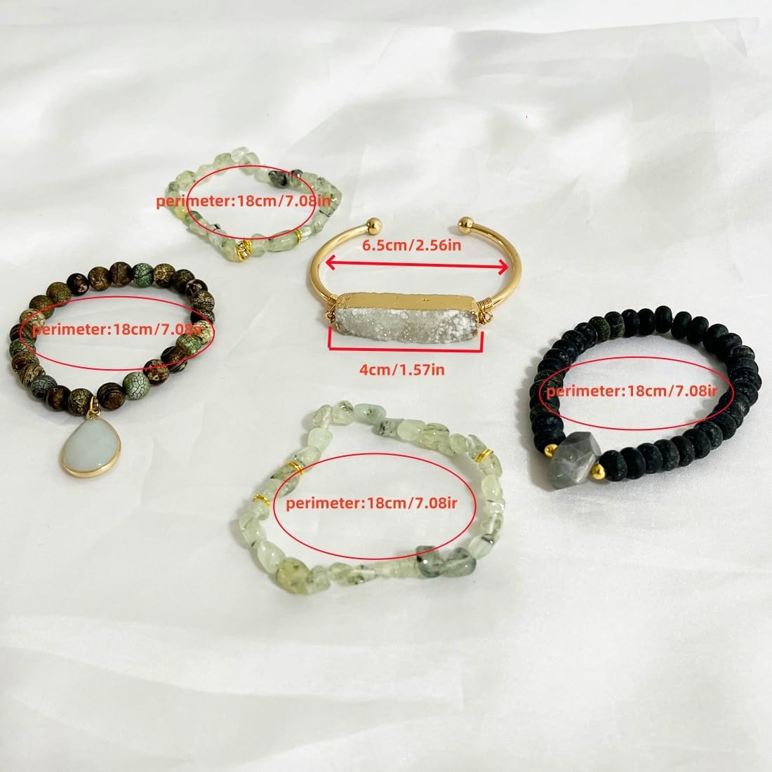 5PCS Natural Boho Beaded Bracelets Bangle for Women Men,Healing Turquoise Jasper Agate Crystal Gemstone Stone Chakra Multilayer Wrap Bohemian Handmade Jewelry Beads Stretch Bracelet Set
