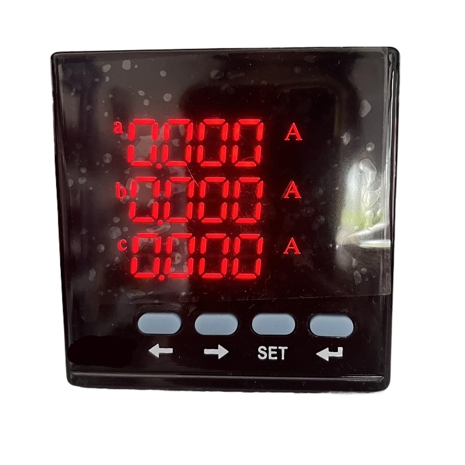 Ampèremètre LED triphasé format 96x96mm compatible réseaux 3P3L et 3P4L