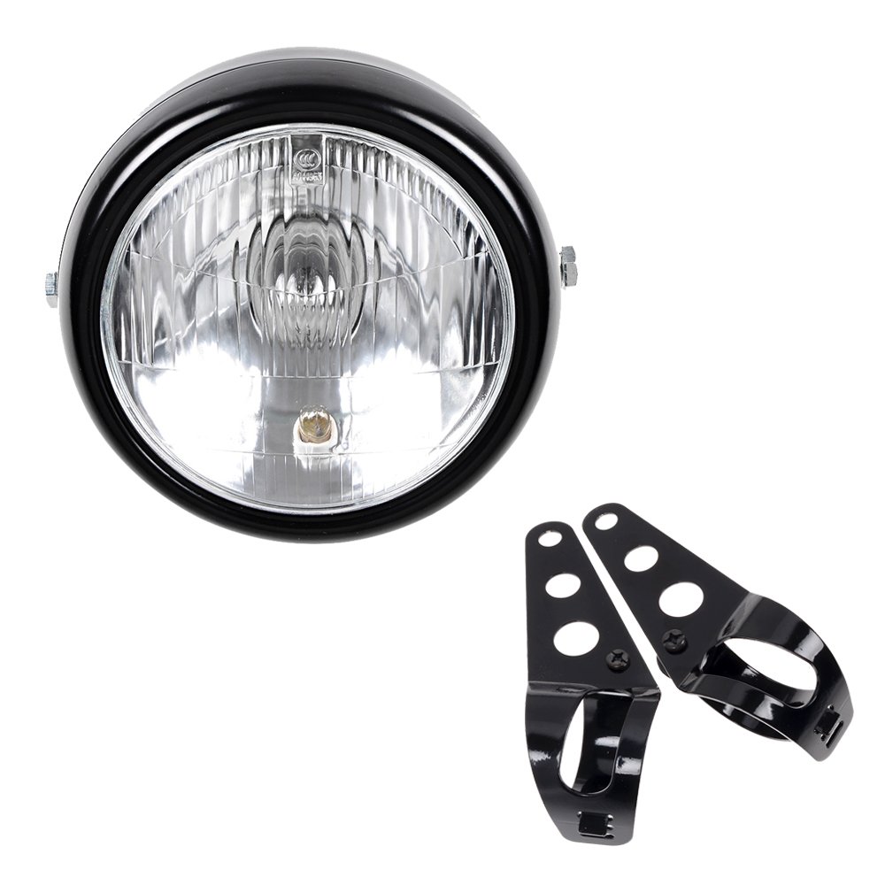 Astra Depot6.5" Round LED Hi/Lo Headlight Foglamp + Bracket Motorcycle Cafe Racer Streetfighter
