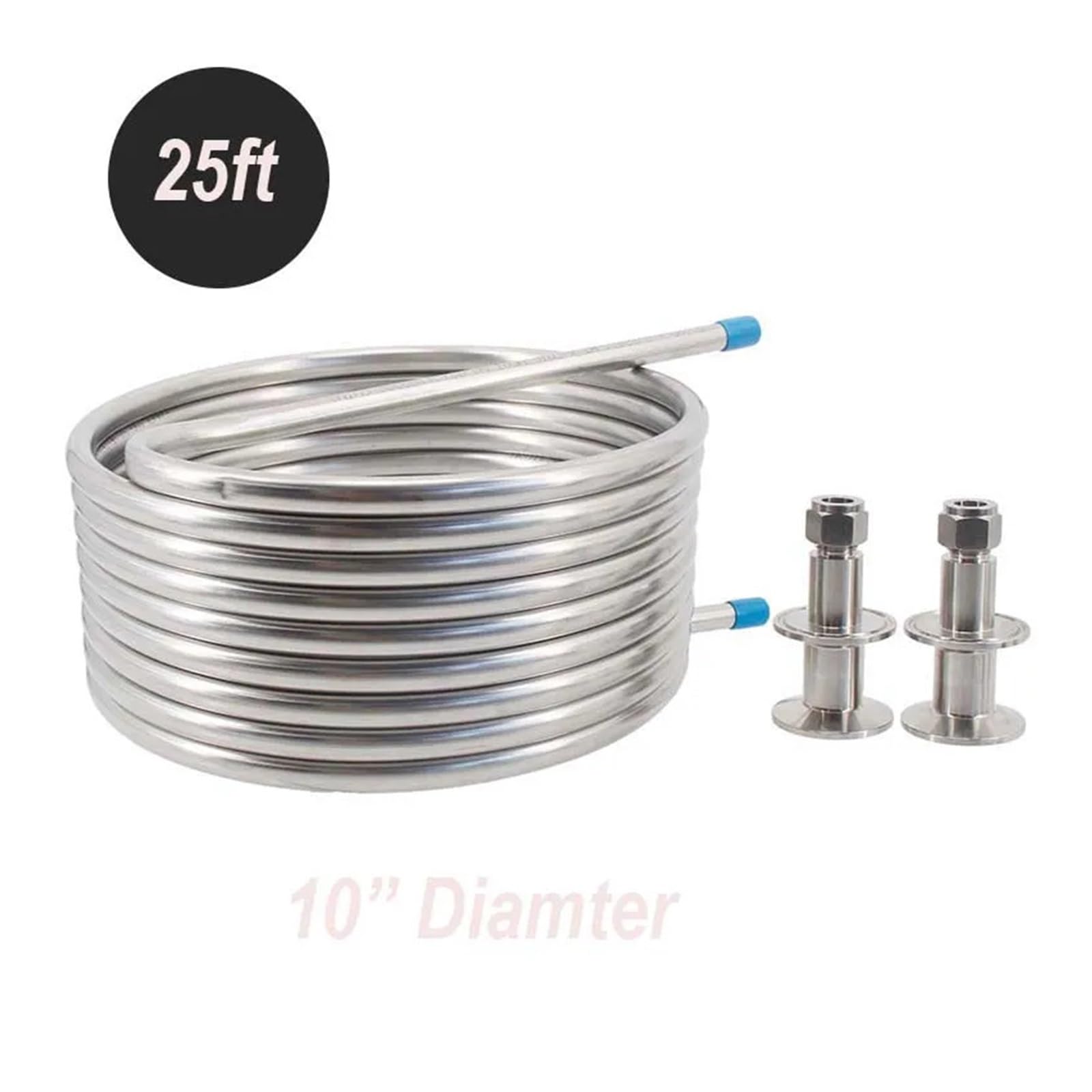 Scambiatore di calore Di Ammostamento A Ricircolo Di Scambio Termico Da 1,5" 25 Piedi (HERMS) Bobina Da 10"/12" Diametro 1/2" Tubo Con Diametro Esterno Refriratore For Mosto Di Birra Fatto In Casa(10