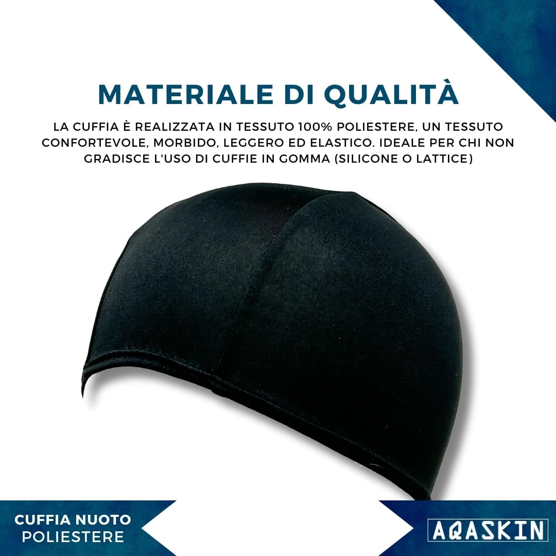 Cappelli da Nuoto Professionali in Polyester Solido – Sconti per Quantità - Dettaglio