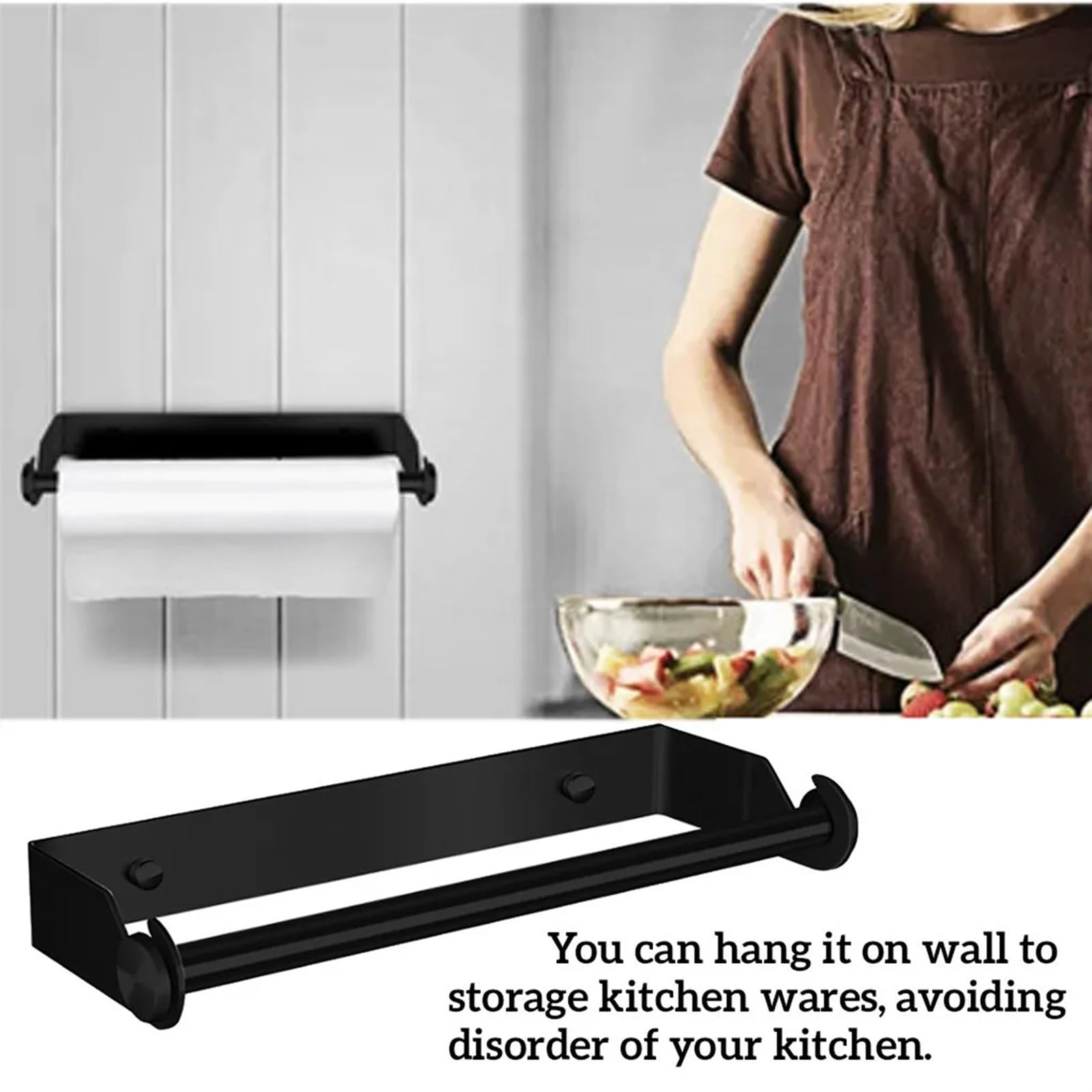 CMBSSTFC Porta Carta igienica in Acciaio Inox, portarotolo da Cucina, portarotolo da Parete e Scatola per fazzoletti in ABS, per Bagno e Cucina (Argento)