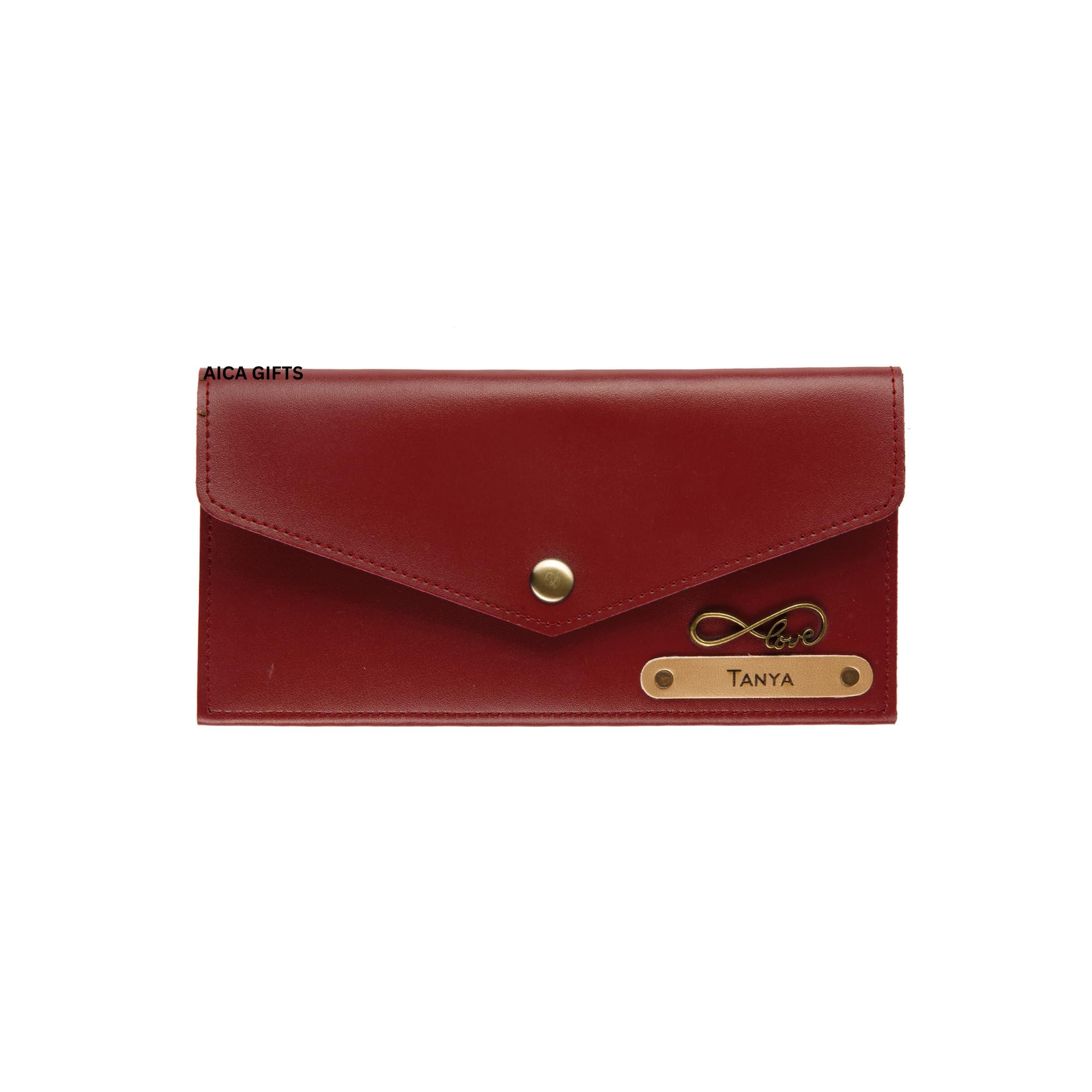 Personalized Name & Charm Leather Womens Wallet (Wine) | Customized Gifts for Women Girls | Gifts for Women | Wallet for Woman | Diwali Gifts | Wallet for Women | Corporate Gifts for Staff