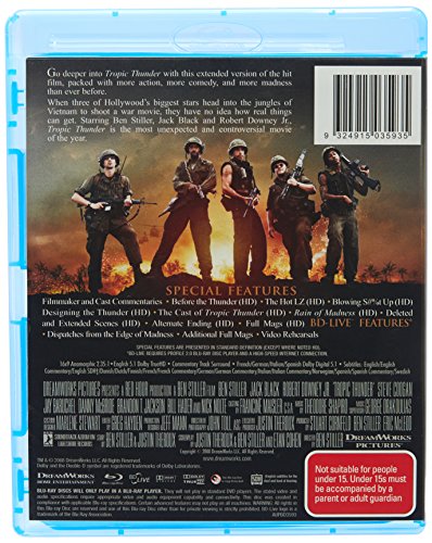 Tropic Thunder Blu-ray importación Australia e Italia 3