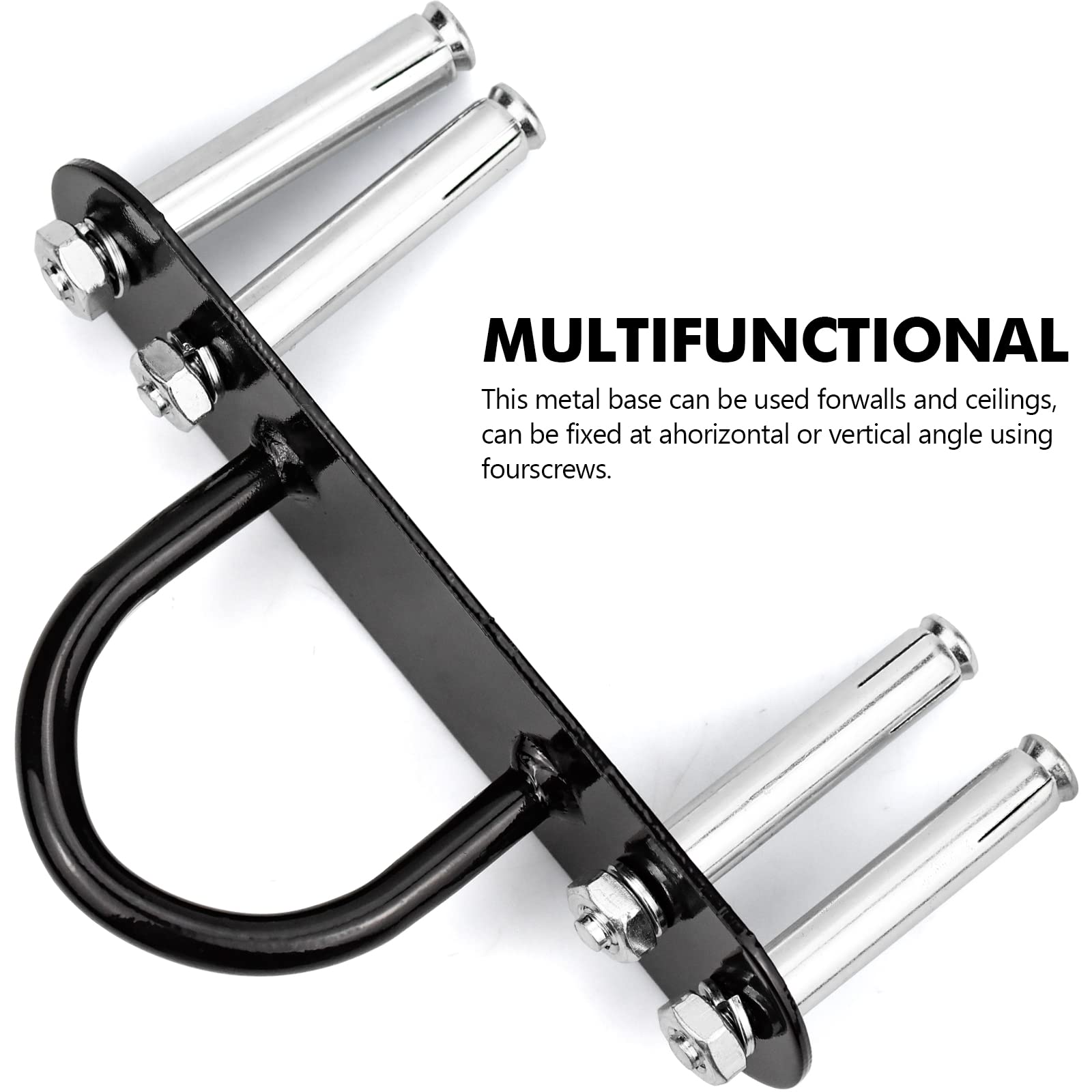 Anclaje de Suspensión, Soporte de Anclaje de Montaje en Techo de Pared Gancho Cuerda de Escalada Columpio Saco de Arena, Montajes de Pared de Entrenamiento, Con 4 Tornillos para Fitness, Yoga