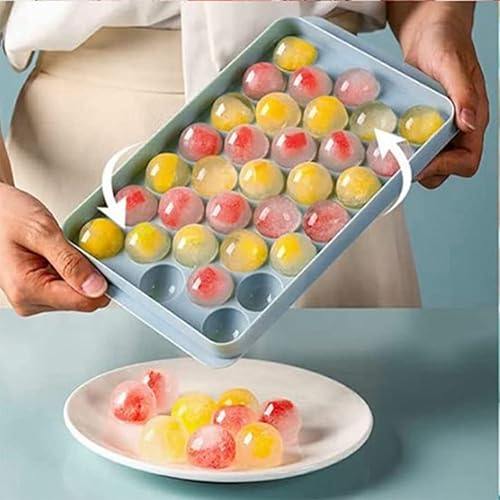 Miniatura 3 de MACIMO 1 juego de moldes de silicona para cubitos de hielo moldes duraderos reutilizables moldes seguros con 32 cubitos de hielo