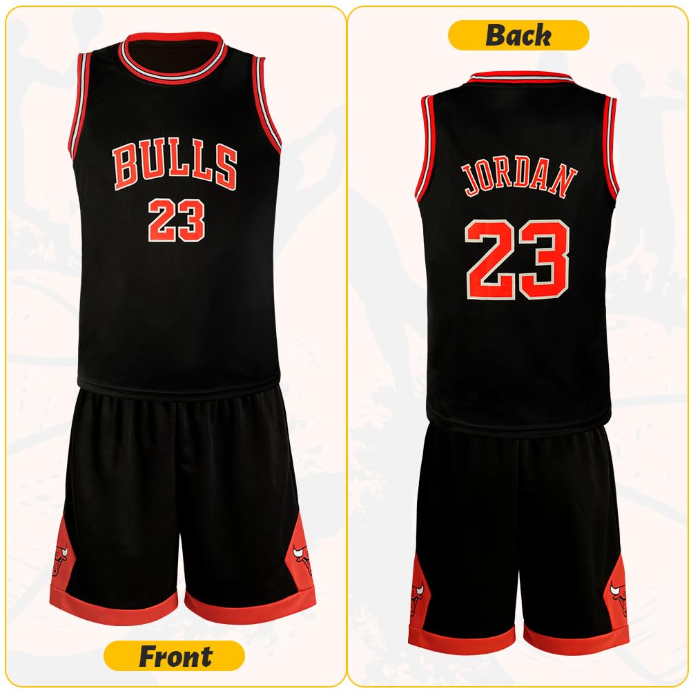 BSBUY Maillot Basket Enfant, Basket Tenue Garçons Respirant Séchage Rapide, Ensemble de Maillot et Short Cool pour Garçons, Débardeur Actif Enfant Léger - 5