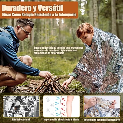 Gemmac Kit Supervivencia 140 en 1 Equipo Botiquin de Primeros Auxilios Completo, Survival Kit Catastrofe Tener 2000 mAh Radio a Pilas Linterna Camping Botiquin Hogar Caza Senderismo Montaña Regalo - imagen 3