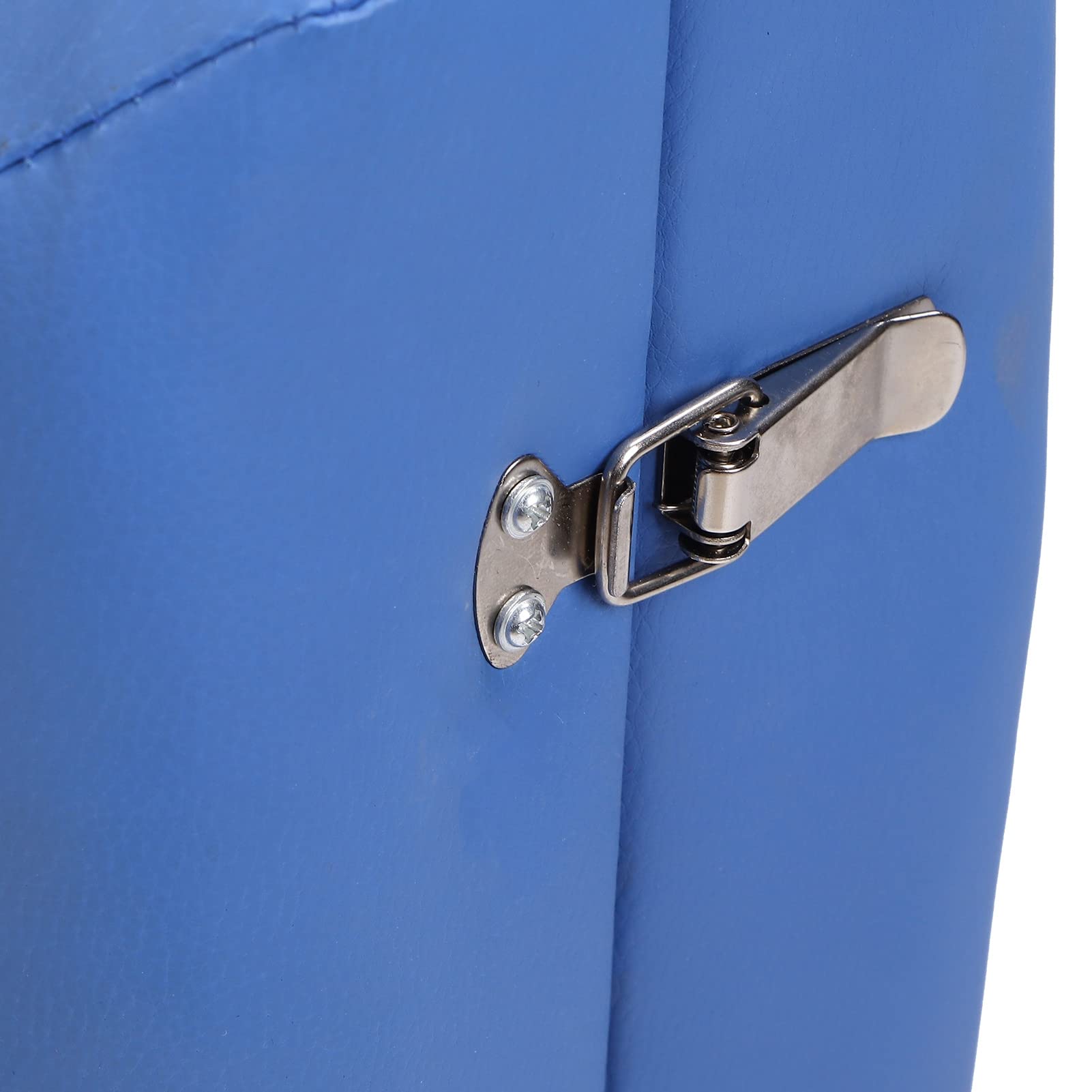 Fyearfly Lettino massaggio pieghevole Panca massaggio pieghevole portatile per il salone 'home office Soggiorno Blu 180x65x60 cm Pelle PU Acciaio inossidabile