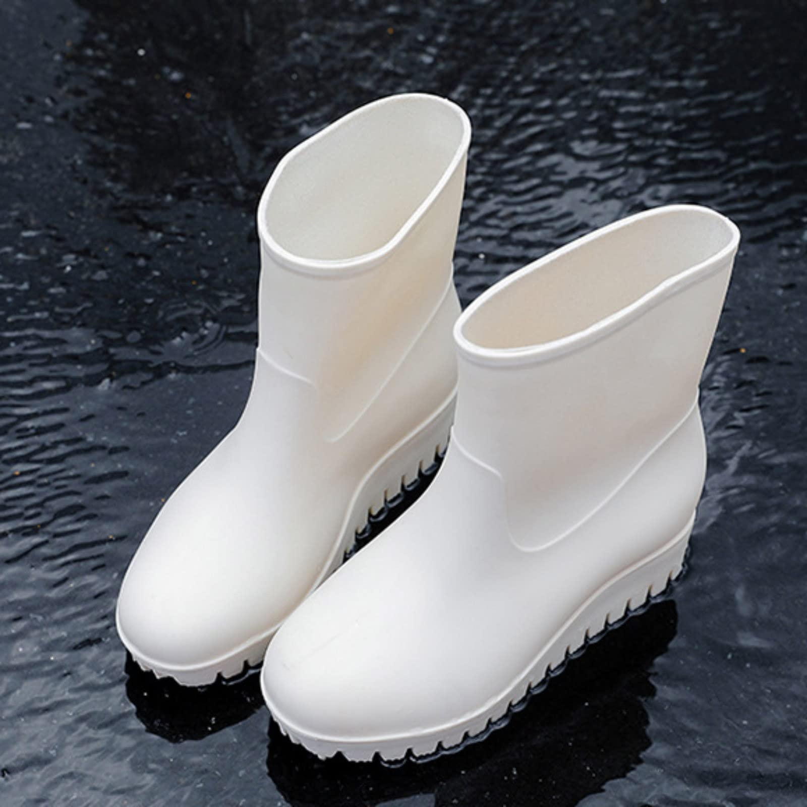 Botas de goma para mujer, botas de lluvia impermeables, botines de Wellington, botas de jardín, zapatos de lluvia, botas de goma, antideslizantes, botas de lluvia, botas de lluvia