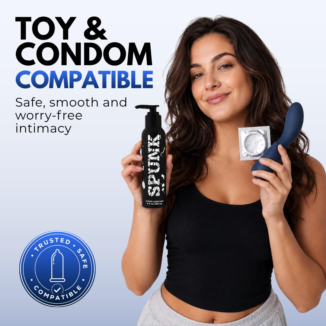 SPUNK - Hybrid lubricante - lubricante de silicona a base de agua - se asemeja a la apariencia de la lubricación natural del cuerpo - 3x236ml